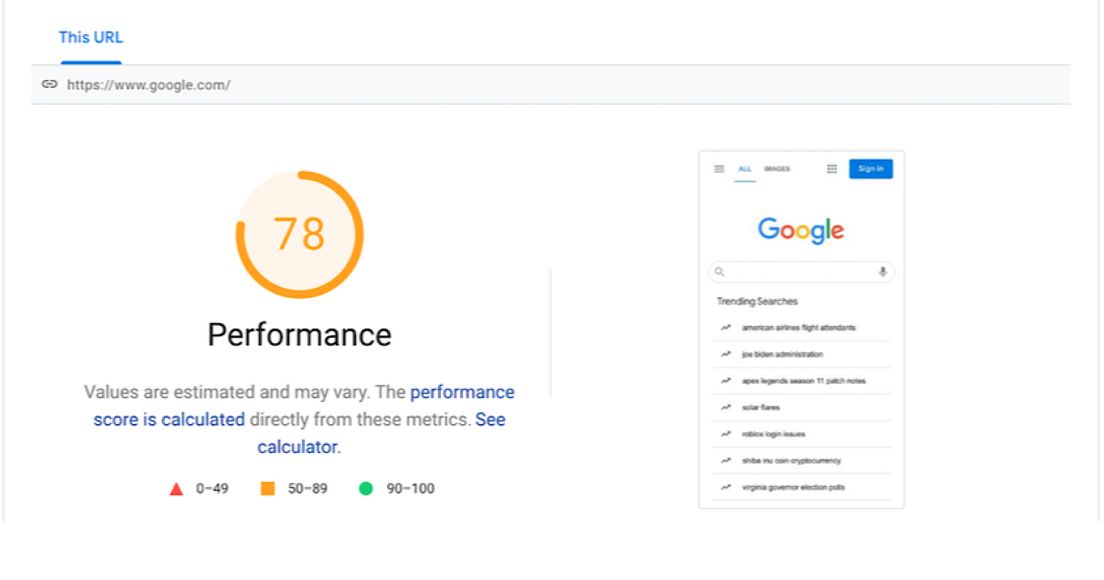 google page speed insights update