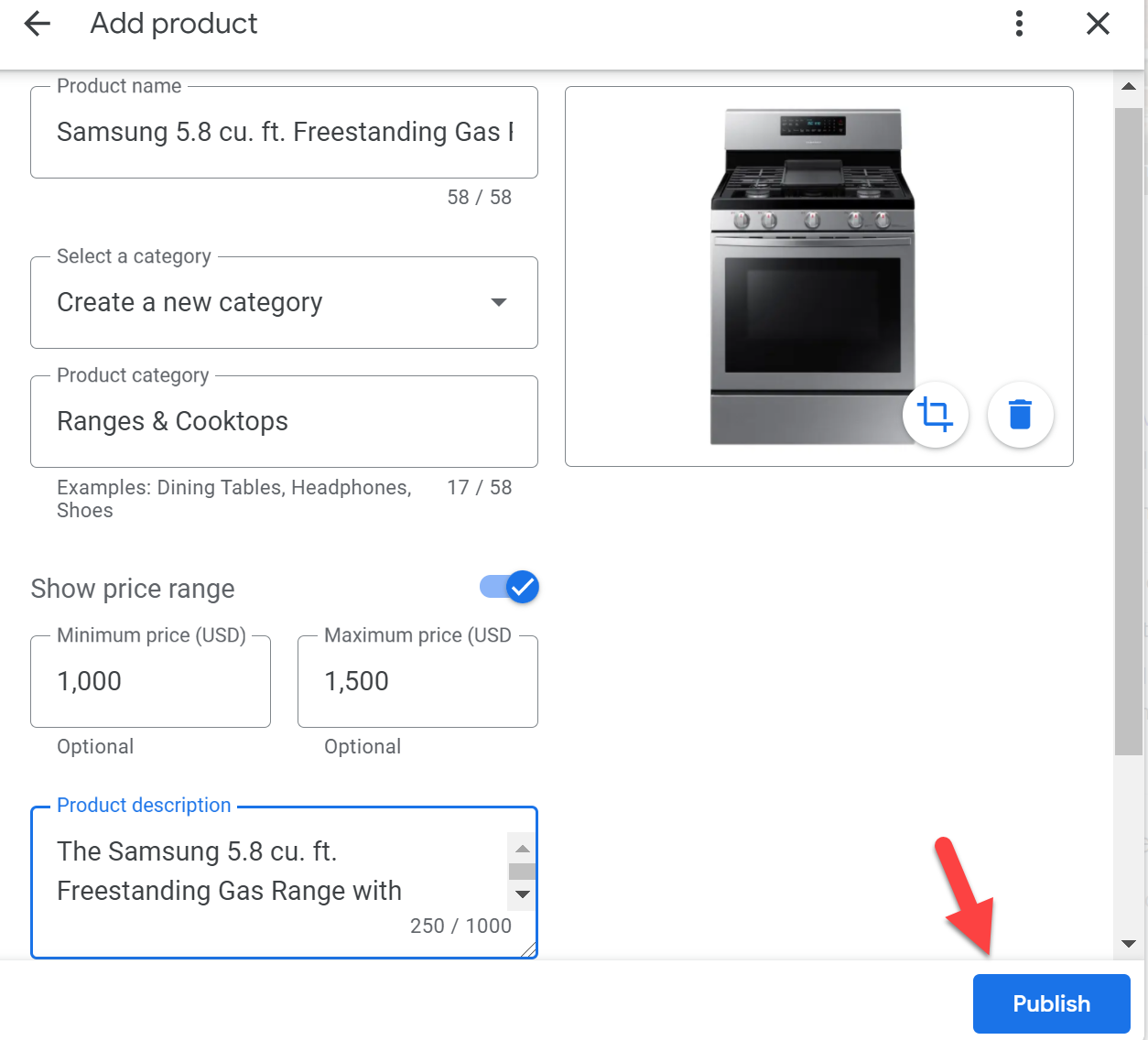 Adding a Product