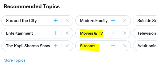 recommended topics tags twitter