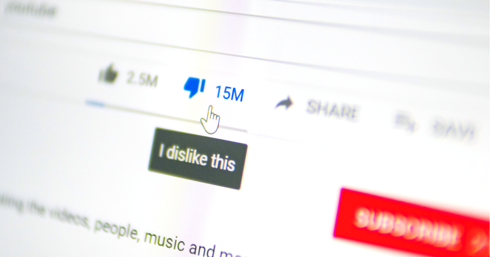 YouTube Removes Dislike Counts On All Videos