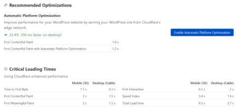 Cloudflare caching and speed optimization