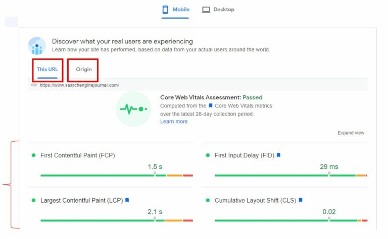 core web vitals PSI tool