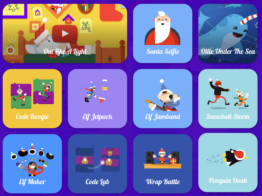 Cool Math Games: Google Santa Tracker Games To Code, Sketch