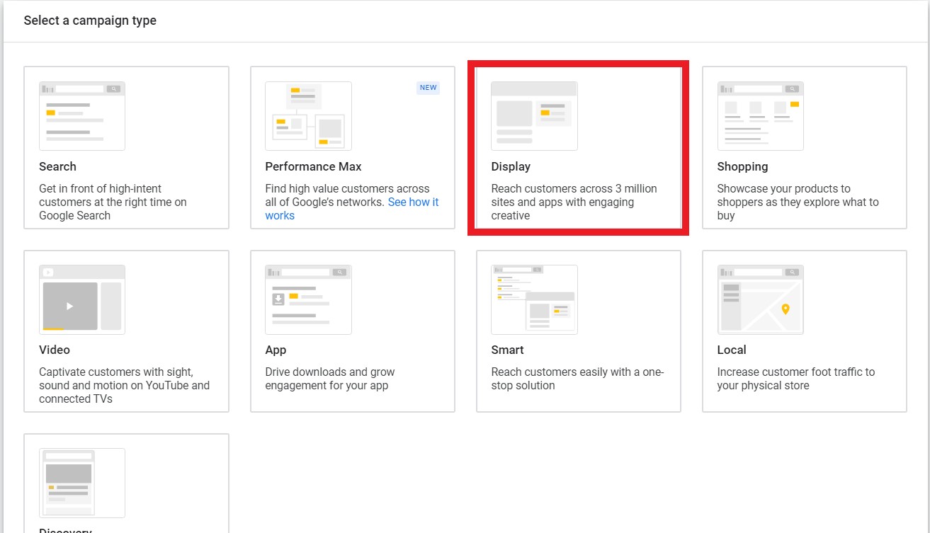 Google Ads campaign types