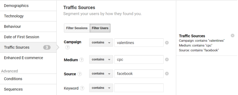 traffic sources on Google Analytics