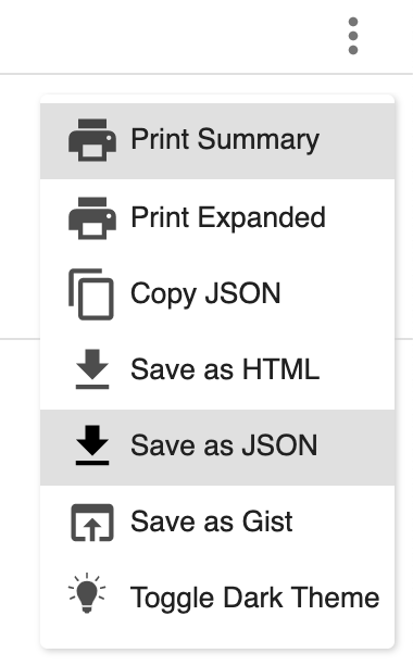 Save options for Lighthouse Reports