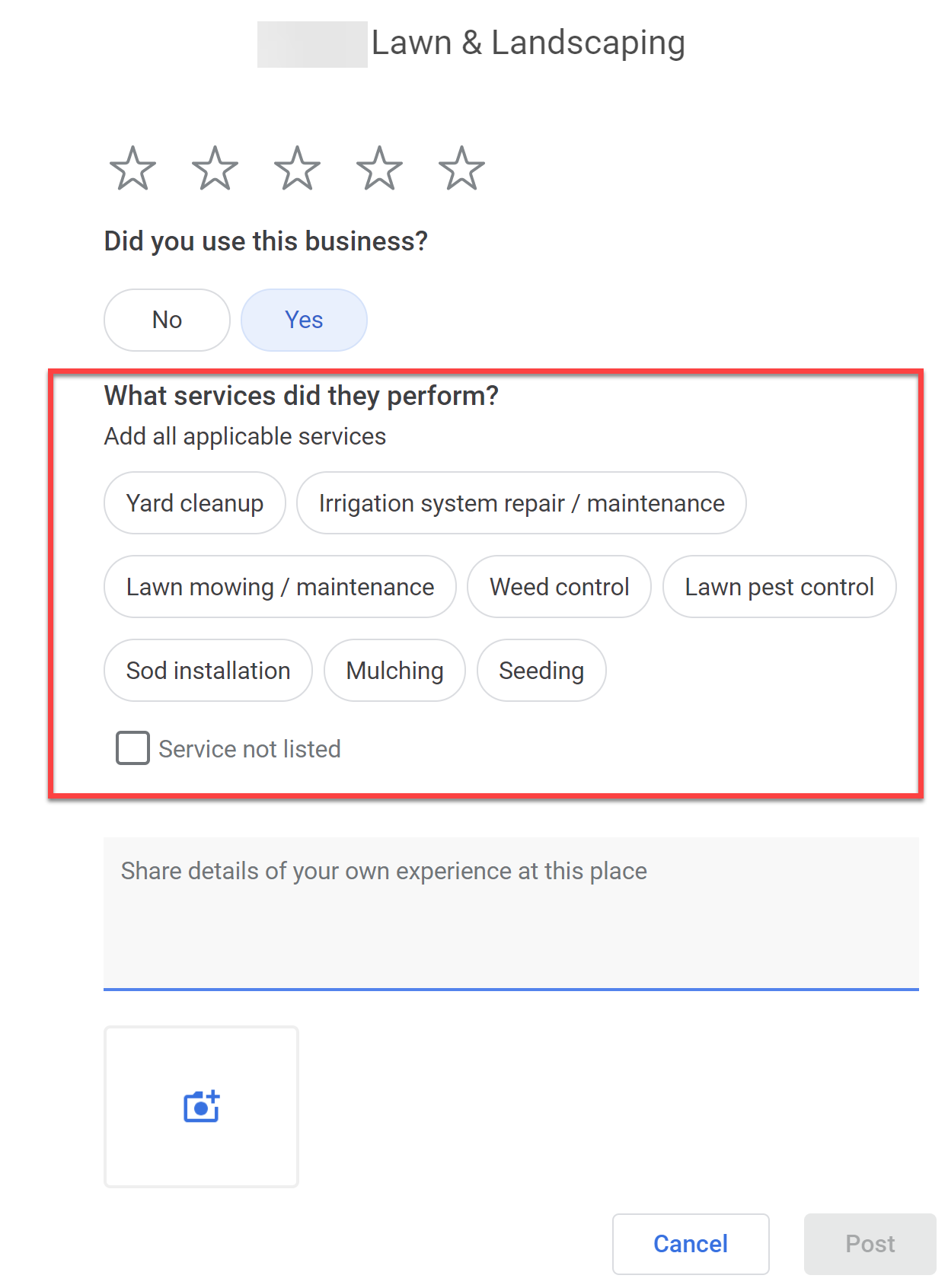 Service Area Business Review