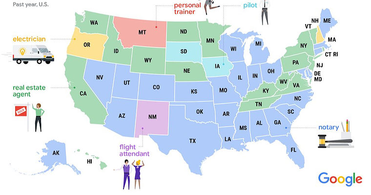 Google Search Data Reveals Top Trending Careers