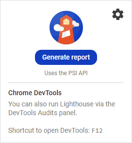 Google Lighthouse Generate Report