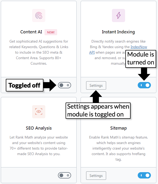 Rank Math SEO Modules