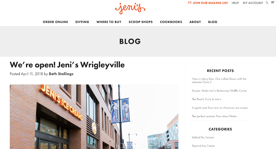 Jeni's New Location Announcement