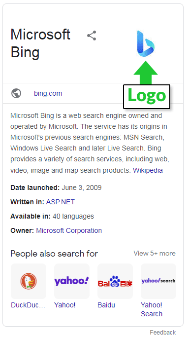 Screenshot of Logo in a Google Knowledge Panel