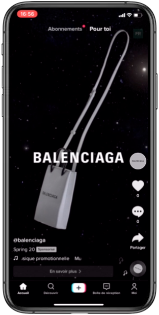 TikTok For Business Balenciaga ad