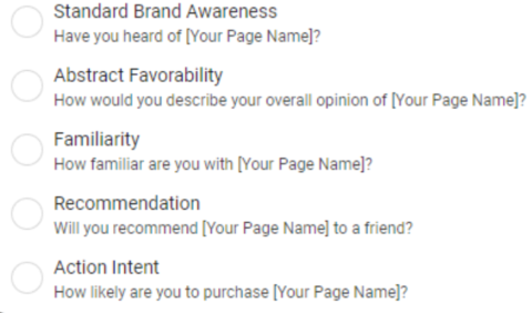 brand survey test second optional question