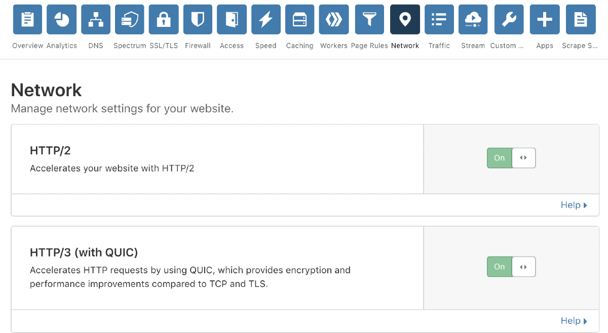 cloudflare http3 enable