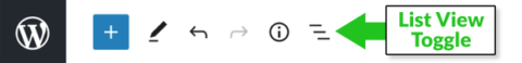 WordPress List View Toggle Button