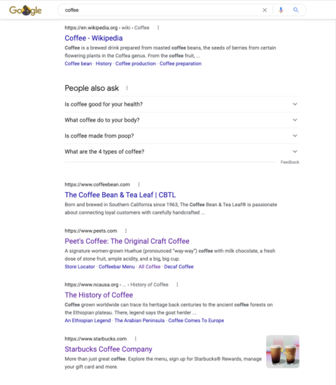 enterprise_seo_example_coffee_serp_2