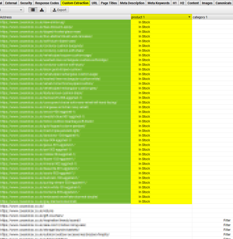 A screenshot showing how to select the inlinks report from Screaming Frog ready for exporting