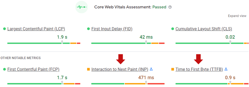 Lighthouse Metrics