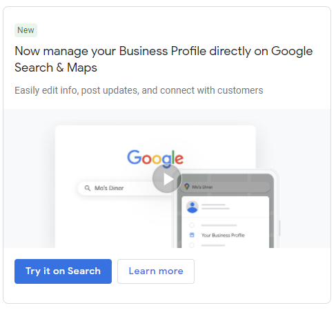 Manage Your Business Profile On Search