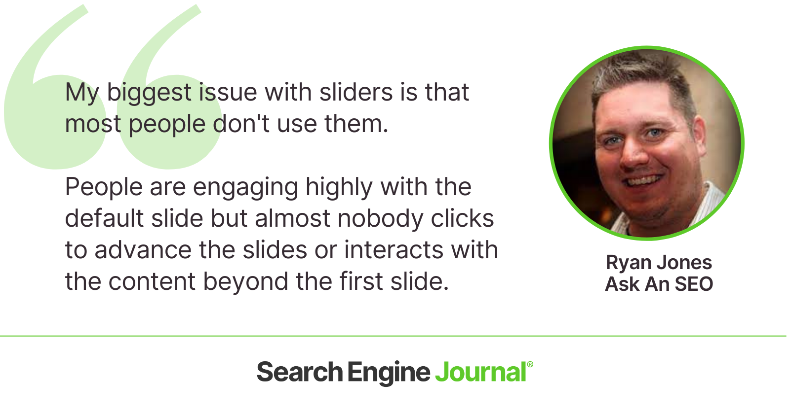 Ryan Jones on using sliders for SEO