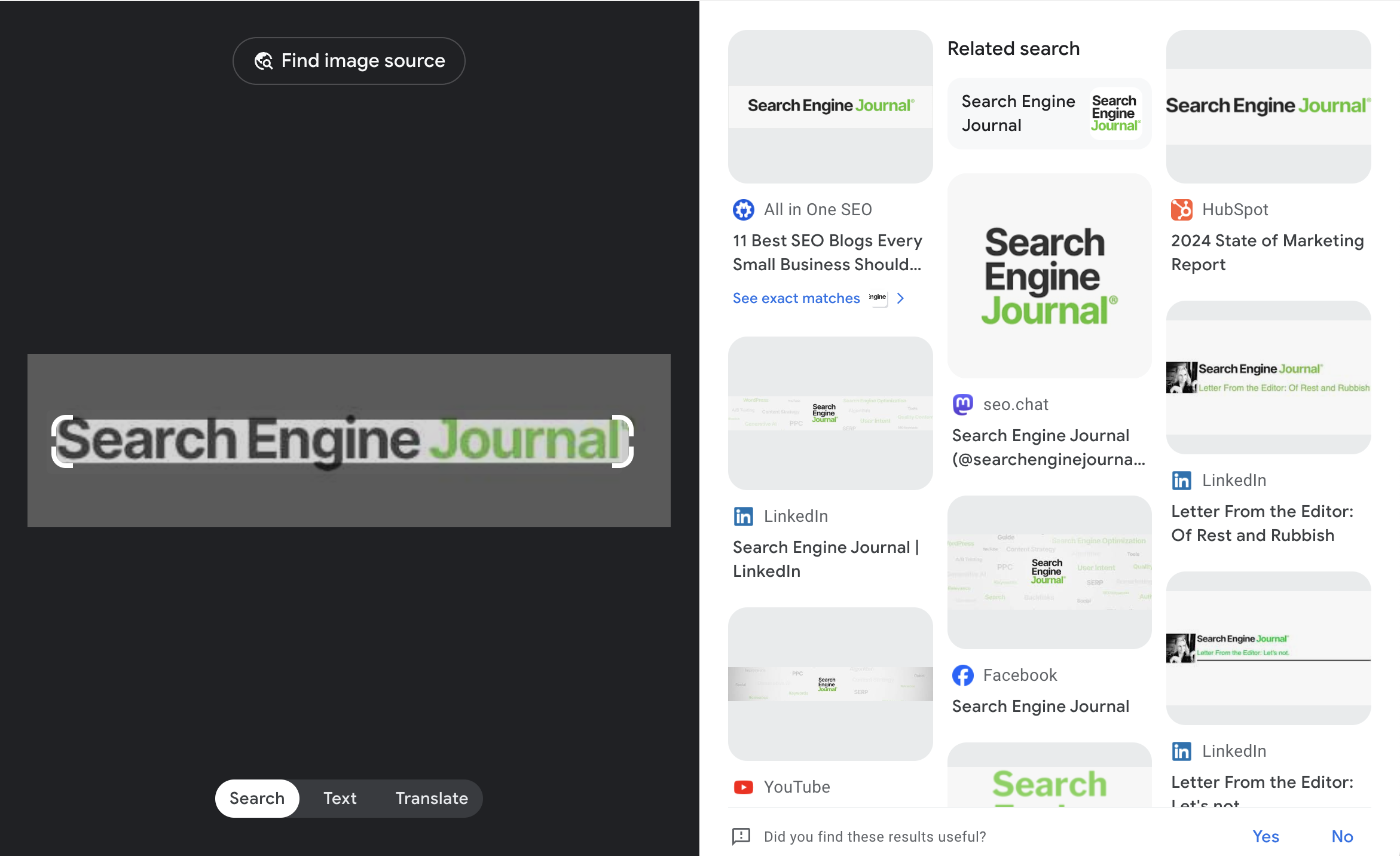 Google Images search results