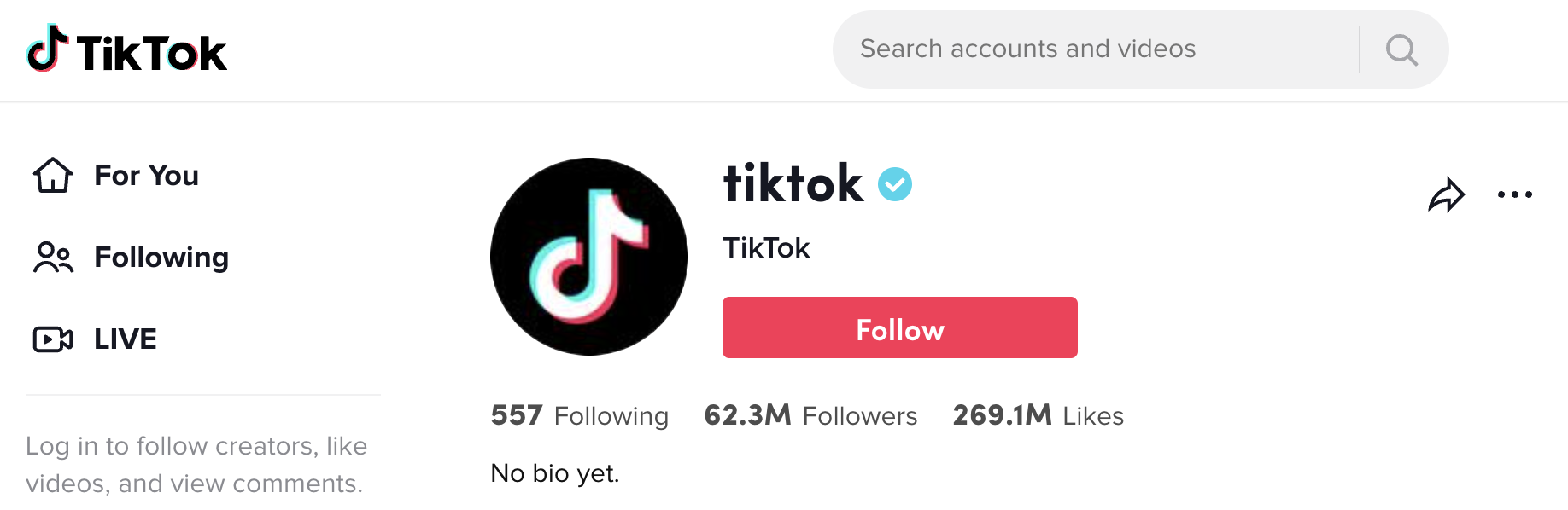 tiktok official account 627b9676ddd87 sej - The Top 11 Social Media Sites & Platforms