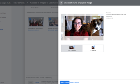 Cropping images in google ads