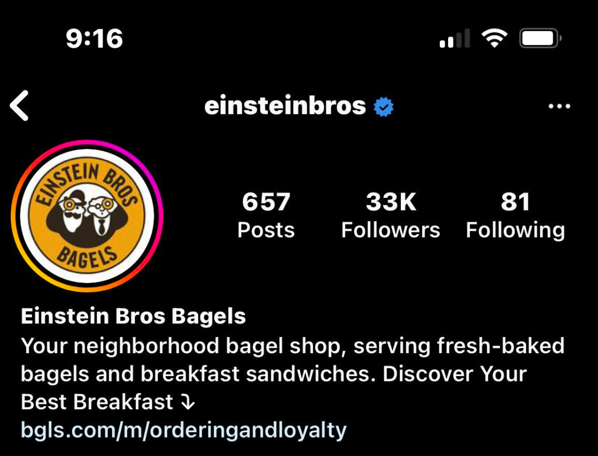 einsteinbros instagram bio