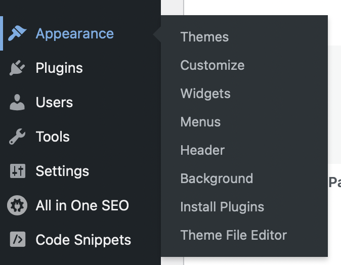 Accessing theme file editor in WordPress