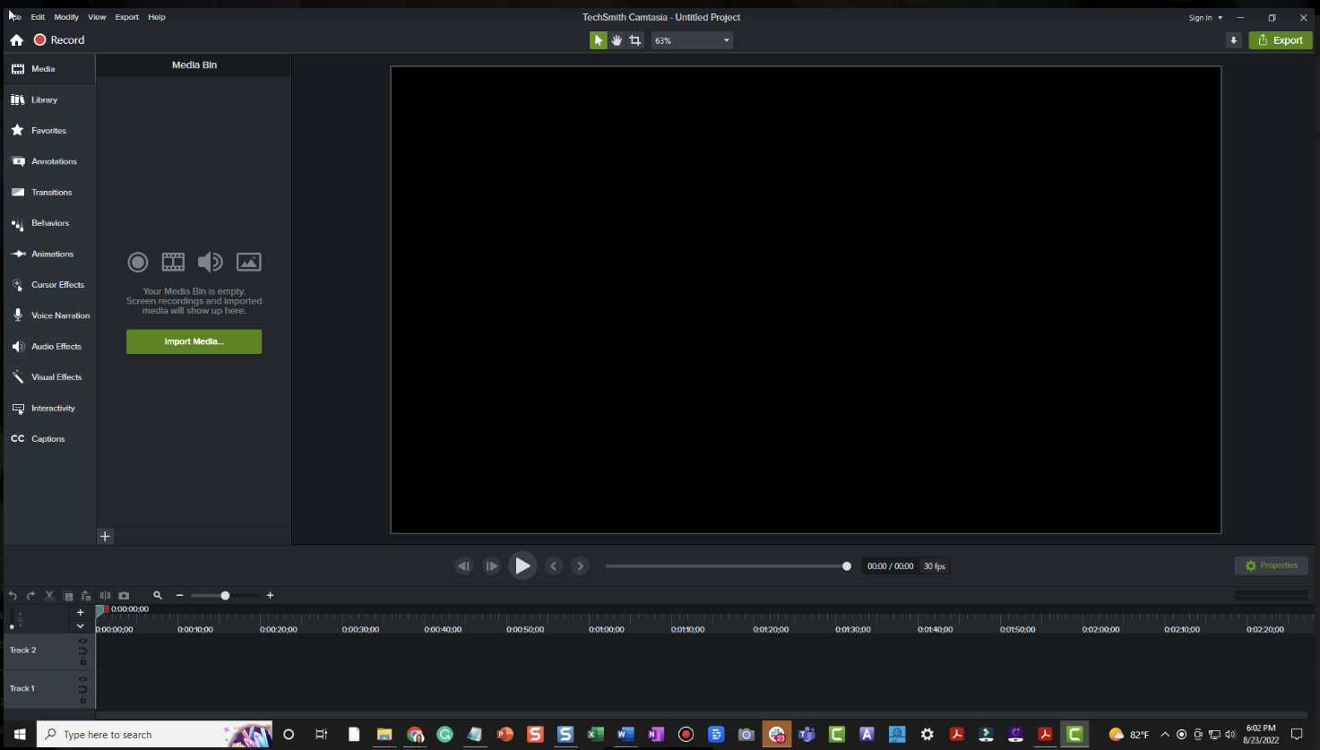 Camtasia Screenshot