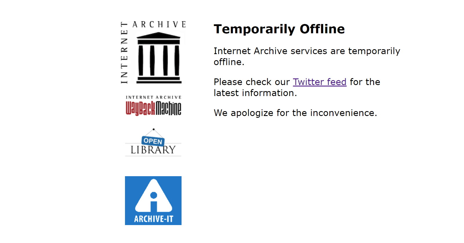 Internet Archive Screenshot