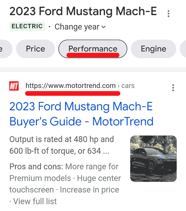 Screenshot of Ford Mustang Mach-E