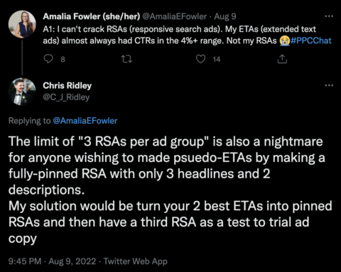 RSA Twitter discussion