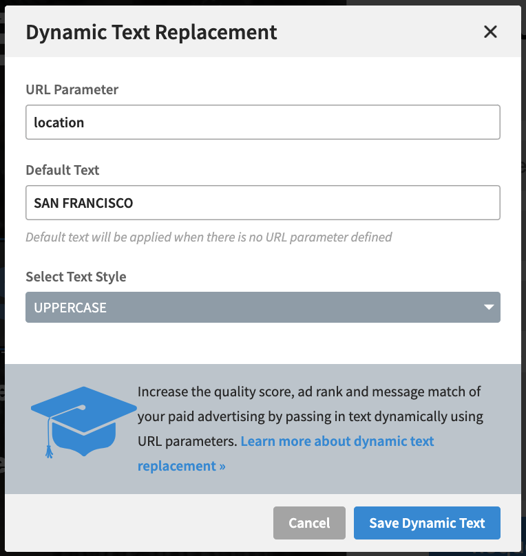 dynamic text replacement