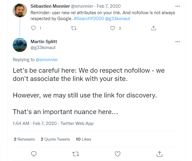 Martin Splitt 进一步澄清了更新的后果，以回应一条推文。