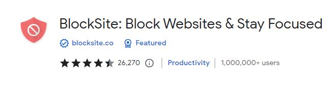 blocksite for chrome