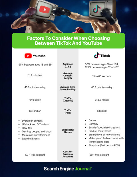 YouTube and TikTok statistics