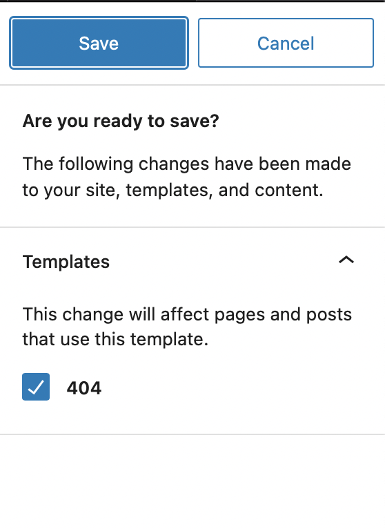 FSE Save 404 template