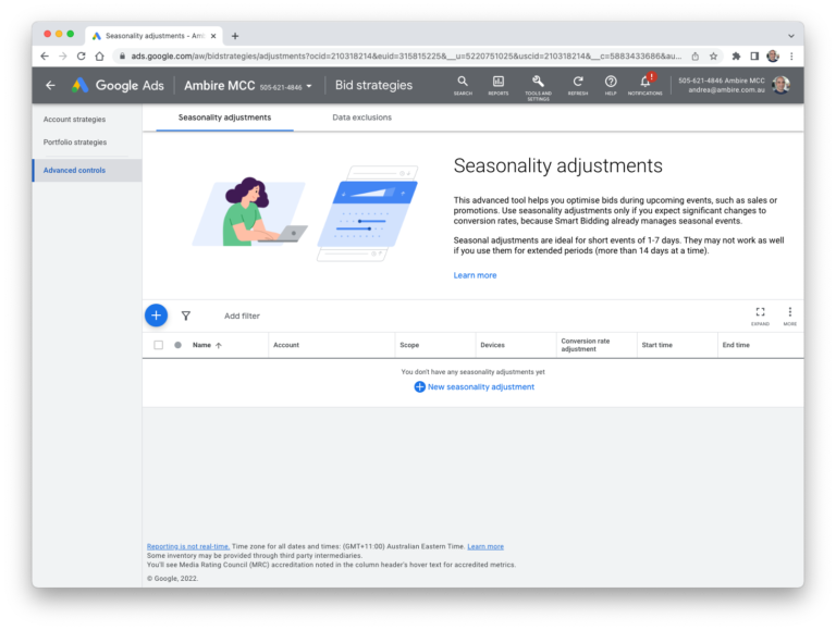 google-ads-seasonality-adjustments