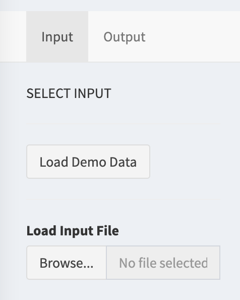 Load Demo Data button