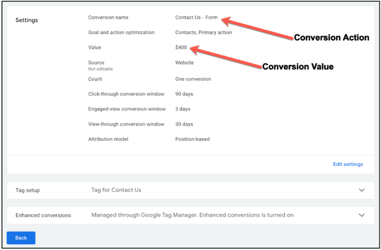 conversion value google ads