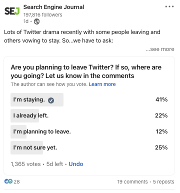 Most Of You Aren&#8217;t Leaving Twitter, Poll Results Show