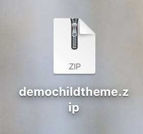 child theme zip file
