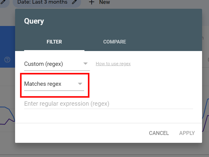 GSC Query Filter by Regexp