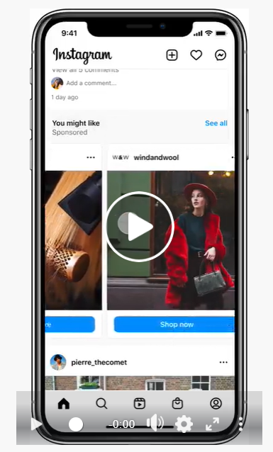 Example of new AI-powered Instagram shoppable ads.