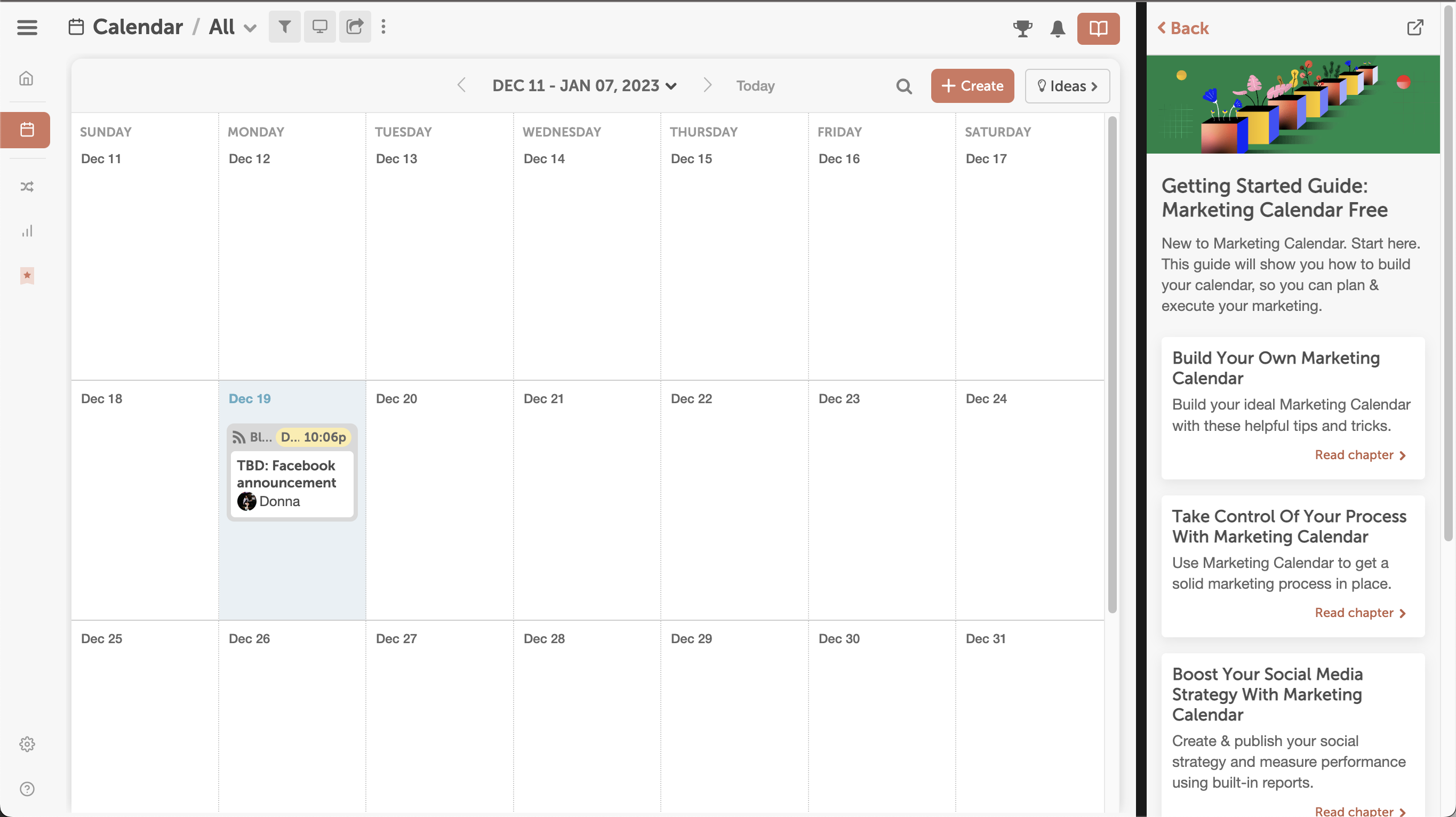 CoSchedule content calendar