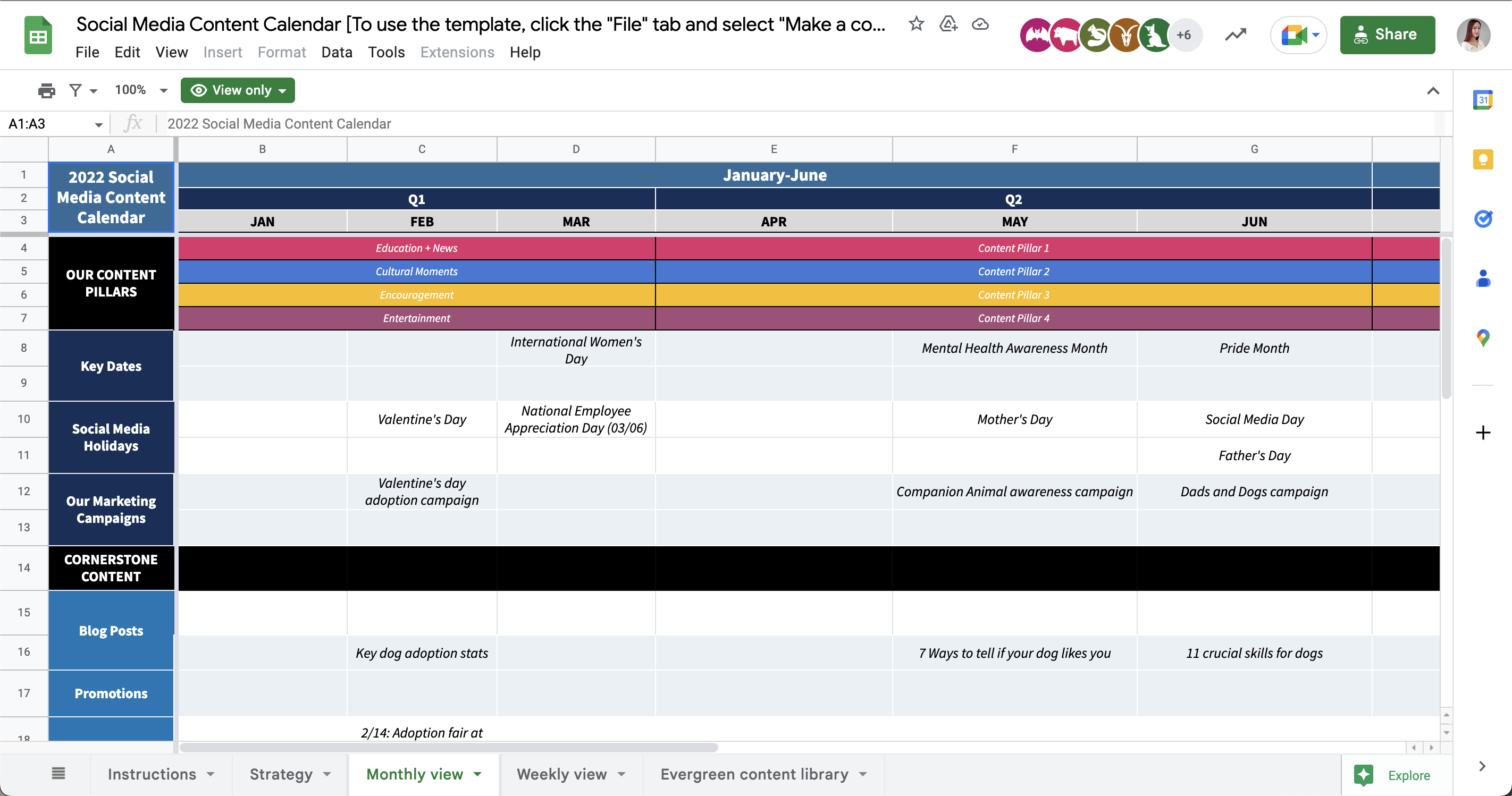 Hootsuite free template