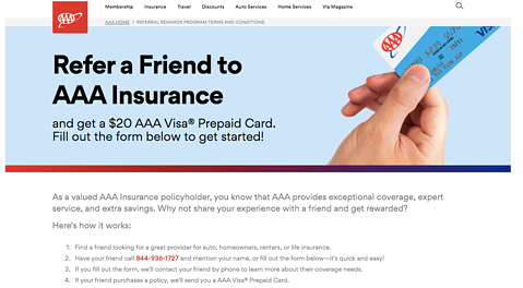 AAA security  referral ad