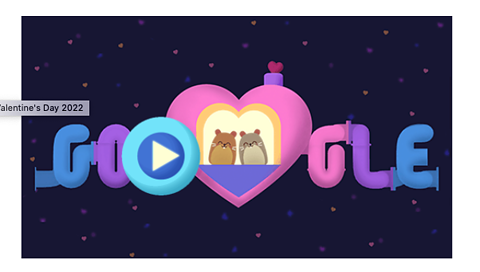 Google doodle: Valentine’s Day